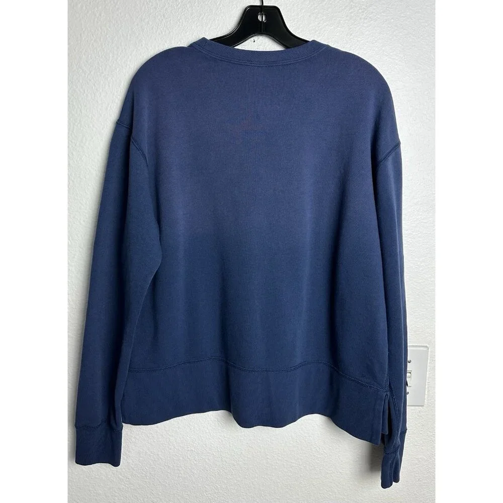 Polo Ralph Lauren Horse Logo Blue Fleece Lined SO SOFT Sweatshirt Size M - Picture 3 of 14
